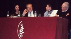 De izquierda a derecha: Mila Villanueva, Jaime Siles, Gregorio Muelas y Rafael Coloma.