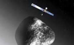 rosetta orbitando al cometa