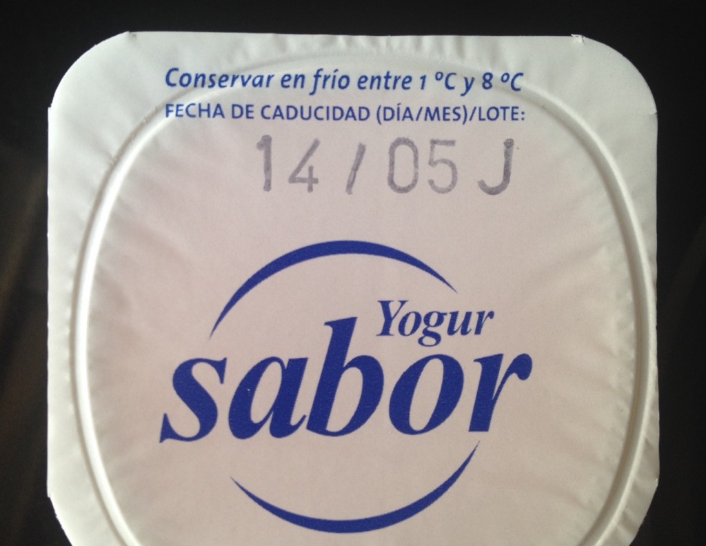 Fecha de caducidad de un yogur