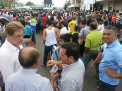 Panameños reunidos en Chitré contra el envenamiento de las aguas del río La Villa.