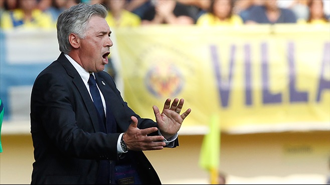 Ancelotti aplaude el gol de CR7 en Villarreal.