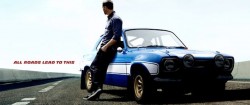 Paul Walker, en el cartel de la anterior entrega de la saga Fast & Furious. Su silueta era emblemática.
