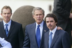 Blair, Bush y Aznar en las Azores